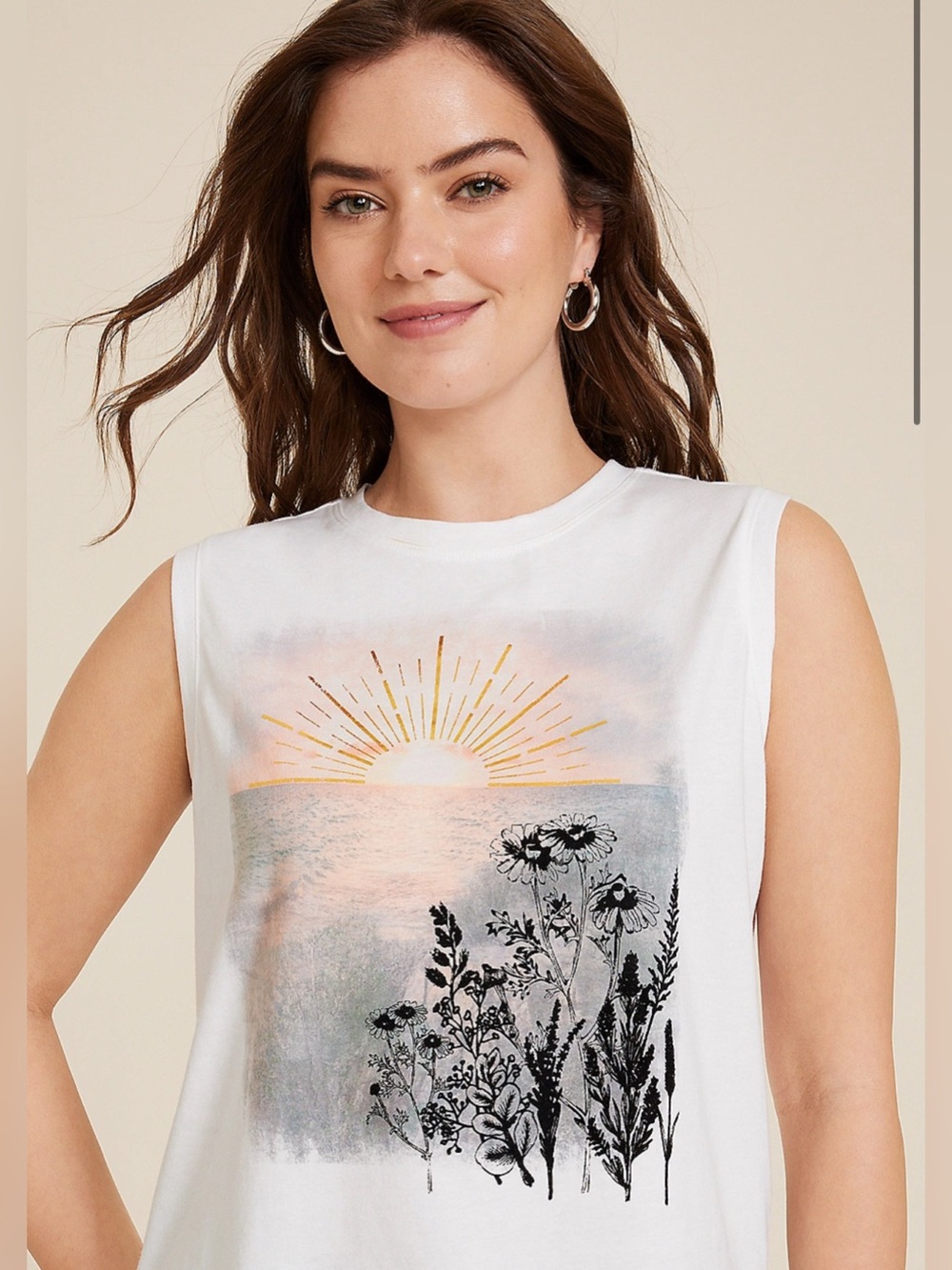 Maurice's scenic sunrise graphic tank size large